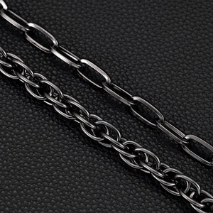 Minimalistische doppellagige Hosenkette aus Gunmetal im Punk-Hip-Hop-Stil für Herren