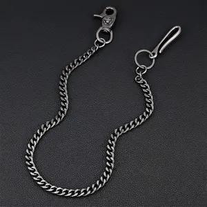 Men's Vintage Skull Metal Trouser Chain Hip Hop Punk Wallet Belt Chain Antique Silver Gothic Biker Jean Accessory