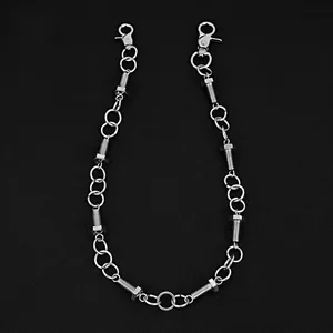 Punk Industrial Metal Pant Chain Silver Color Bolt Screw Design Waist Chain Hip Hop Streetwear Unisex Accessory