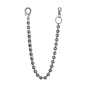 Industrial hex nut metal pants chain with wrench-shaped hook for men's hip-hop style
