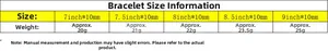 Size chart for 10mm hip hop colorful gemstone bracelet showing weight and length options