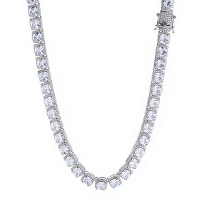 Lussuosa catena tennis da 10mm in argento sterling S925 con moissanite taglio quadro