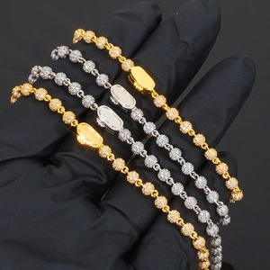 S925 sterling silver 4mm moissanite tennis bracelets in gold and silver finish