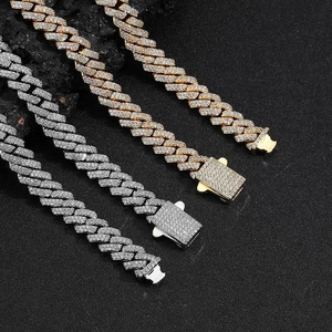Massive 8mm Panzerketten in Gold und Silber mit zweireihiger Zirkonia-Pflasterung