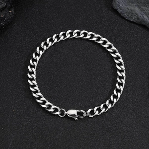 Hip Hop Stainless Steel Cuban Link Chain Bracelet For Men Women Personalized Street Style Fashion Jewelry Gift