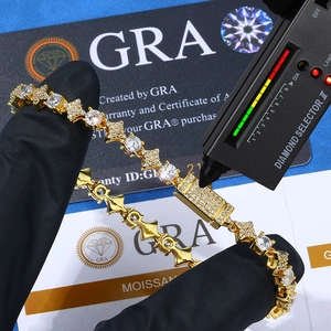 Moissanit-Tennisarmband getestet mit Diamanttester und inklusive GRA-Zertifikat