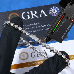 S925 Silber Moissanit Tennisarmband mit GRA-Zertifikaten und Qualitätsprüfung