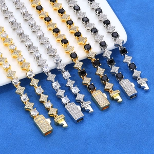 6mm ster zirkonia tennisarmband in goud en zilveren afwerking voor dames en heren