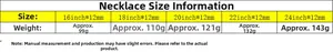 Size chart for 12mm Cuban link chain showing length options from 16 to 24 inches