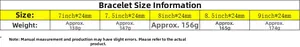 Size chart showing weight and dimensions for the 24mm iced out cuban link bracelet