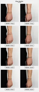 Guide des tailles pour bracelets torsadés de 3mm à 6mm en doré et argenté