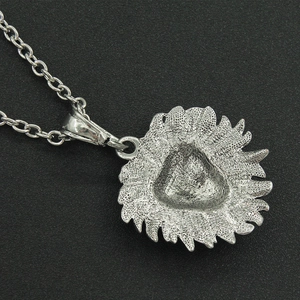 Macro view showing the textured matte finish on the back of the lion pendant