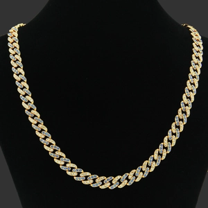 Hip Hop Iced Out Panzerkette Halskette Für Herren Legierung Strass Miami Link Chain Streetwear Schmuck Mode Geschenk