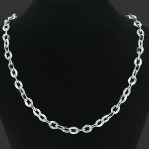 Collier Et Bracelet Unisexe En Acier Titane Chaîne En O Minimaliste Argent Streetwear Hip Hop Bijoux De Clavicule