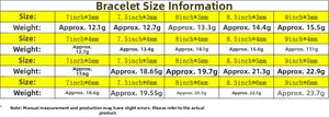 Guida alle taglie dettagliata per bracciale tennis hip hop con specifiche di peso e misura