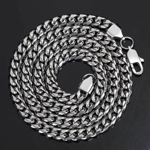 Hip Hop Edelstahl Panzerkette Halskette Gold Stahlfarbe Galvanisiert Schwere Flache Bordsteinkette Schmuck Zubehör Für Herren Damen