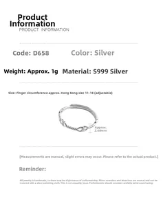Dettaglio dell'anello intrecciato in argento S999 con larghezza fascia di 2,68 mm