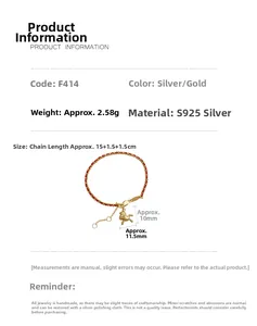 Détail des dimensions du pendentif cheval en argent S925 et de la chaîne ajustable