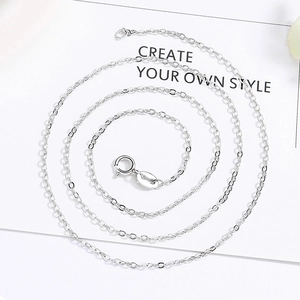 Minimalist S925 sterling silver Rollo chain necklace with a classic spring ring clasp