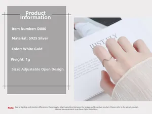Detail of adjustable S925 sterling silver Mobius ring with wave texture on finger