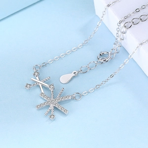 Collier pendentif tournesol en argent sterling S925 minimaliste avec pierres de zircon