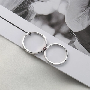 S925 Sterling Silver Heart Matching Couple Rings Minimalist Personalized Adjustable Opening Band Rings Fashion Lovers Jewelry