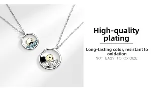 Detail of S925 silver pendants showing premium electroplating and long-lasting color retention