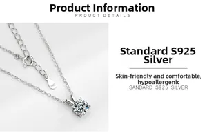 Detailed view of S925 sterling silver stamp and adjustable chain link on diamond pendant