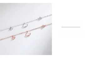 Detail of S925 silver ginkgo leaf anklet featuring multi-layer polished surface
