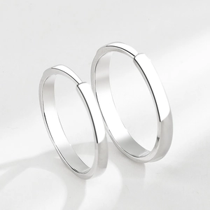 S925 sterling silver wide flat hoop earrings set with polished minimalist finish
