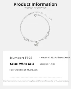 Détail du bracelet avion en argent S925 avec des dimensions de 16,5 plus 3,5 cm
