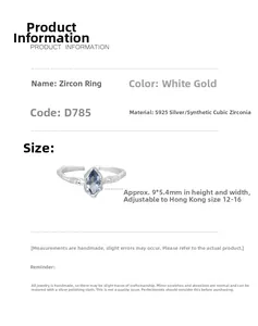 Detail specifications of 925 silver irregular ring with marquise blue sapphire zirconia