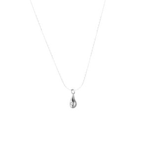 Elegant S925 sterling silver necklace with teardrop star pendant on fine chain
