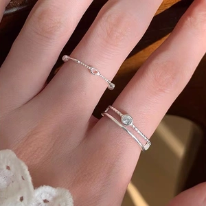 Elegante S925 sterling zilveren hartring met zirkoon voor een minimalistische luxe look