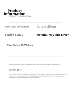 Detaillierte Angaben zu S999 Sterlingsilber Schleifenohrringen Größe 16,7 x 9,9mm