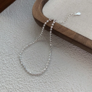 Minimalistisches 925 Sterlingsilber Funkelndes Rundes Perlenarmband Für Damen Mode Poliert Geometrische Handkette Pendeln Schmuck