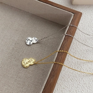925 Sterling Silver Gourd Wu Lou Pendant Necklace For Women Retro Hammered Texture Gold Plated Luxury Chain Jewelry Gift