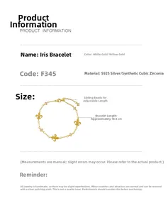 Dettaglio del bracciale giglio in argento S925 con perla a scorrimento regolabile
