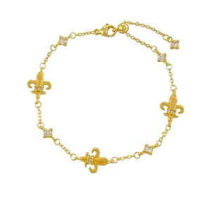 Raffinato bracciale in argento S925 con fiore di loto spazzolato e accenti di zirconi lucidi