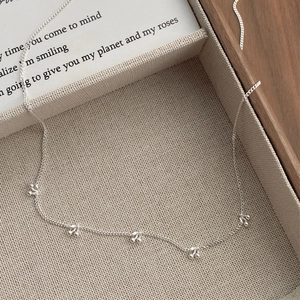 S925 Sterling Silver Sweet Cherry Pendant Necklace For Women Bright Silver Color Minimalist Korean Style Fine Jewelry Necklace