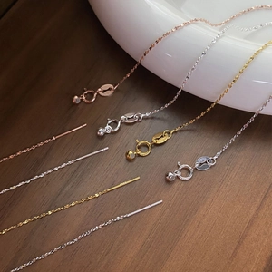 S925 sterling silver adjustable chain necklaces in rose gold, silver and gold tones