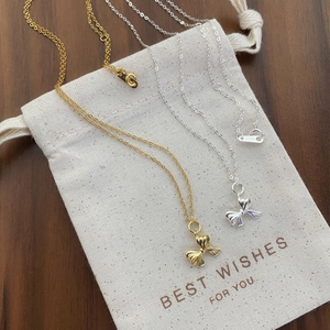 925 Sterlingsilber Schleife Halskette Elegant Minimalistisch Gefaltete Schleife Anhänger Schlüsselbein Kette Für Damen Schmuck
