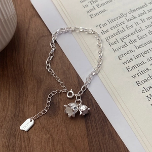 925 Sterling Silver Lily Of The Valley Bracelet For Women Sweet Nature Inspired Lucky Tag Adjustable Flower Jewelry