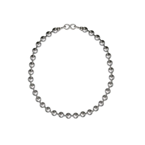 Elegant grey pearl necklace with infinity symbol clasp made of S925 sterling silver