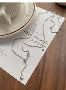 Detail van verstelbare S925 zilveren Chopin-ketting met harthanger en schuifsluiting