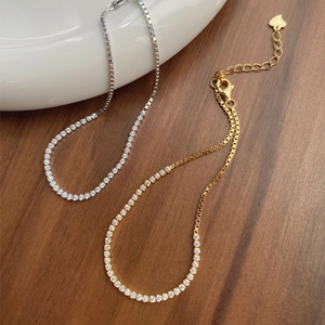 925 Sterling Silver Tennis Bracelet For Women Zirconia Heart Pendant Box Chain Stitching Adjustable Luxury Jewelry Gift Her
