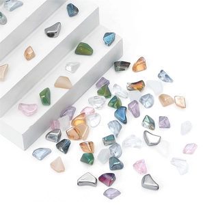 Colorful irregular glass beads for DIY jewelry making in various finishes and colors