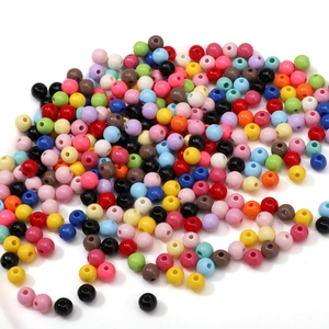 Surtido de cuentas acrílicas de colores 6mm para joyería DIY pulseras y collares