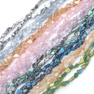 Perle in vetro irregolari colorate per collane e bracciali fai-da-te stile aurora