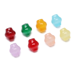 Vue détaillée de perles lanterne 8mm colorées avec effet œil de chat pour bijoux DIY